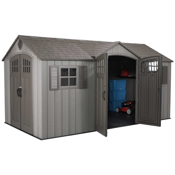 Cobertizo Lifetime de 15′ x 8′ (entrada lateral)