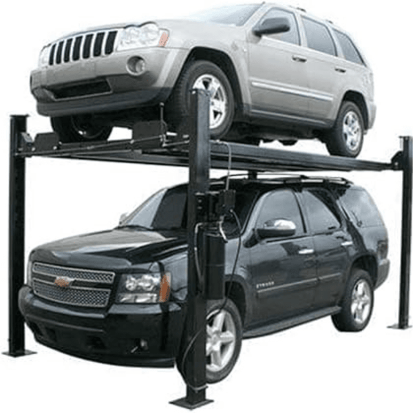 Elevador de 4 postes Atlas Automotive Equipment Atlas Equipment Garage PRO8000EXT, extra alto, portátil, para aficionados, con capacidad de 8,000 libras