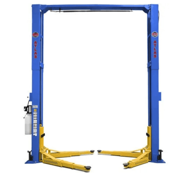 Elevador de dos postes Atlas Automotive Equipment Atlas Equipment BP10000X de grado comercial con placa base y capacidad de 10,000 lb.