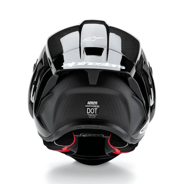 Casco integral Alpinestars Supertech R10 Element ECE 06 / FIM Negro brillante / Carbono / Plata