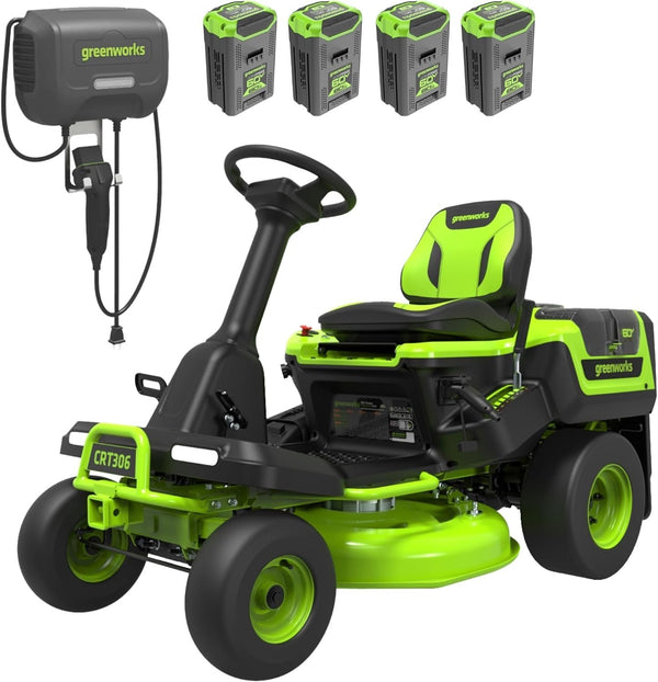 Tractor cortacésped Greenworks 60V de 30” CrossoverT con batería de 8.0 Ah